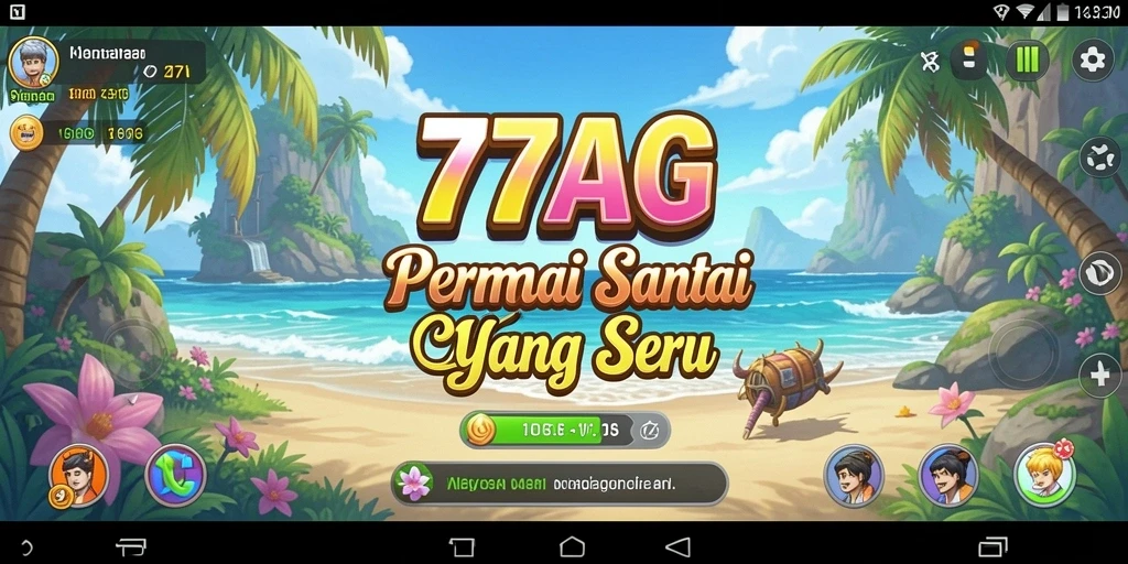 Tangkapan layar dari gameplay 77AG yang ceria dan menarik.