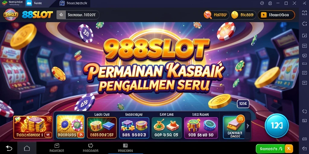 Tampilan utama 988SLOT dengan gameplay seru di kasino.