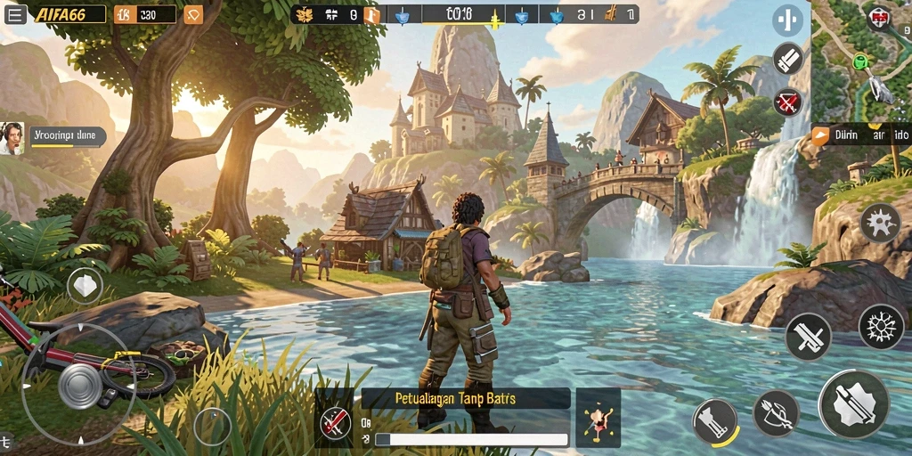 Tampilan gameplay AIFA66 yang menakjubkan di dunia terbuka.