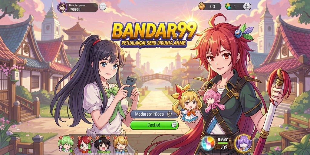 Tampilan gameplay seru BANDAR99 dengan karakter anime favorit.