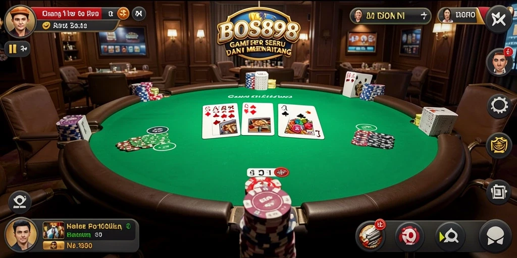 Gameplay seru dan menegangkan dalam aplikasi Poker BOS898.