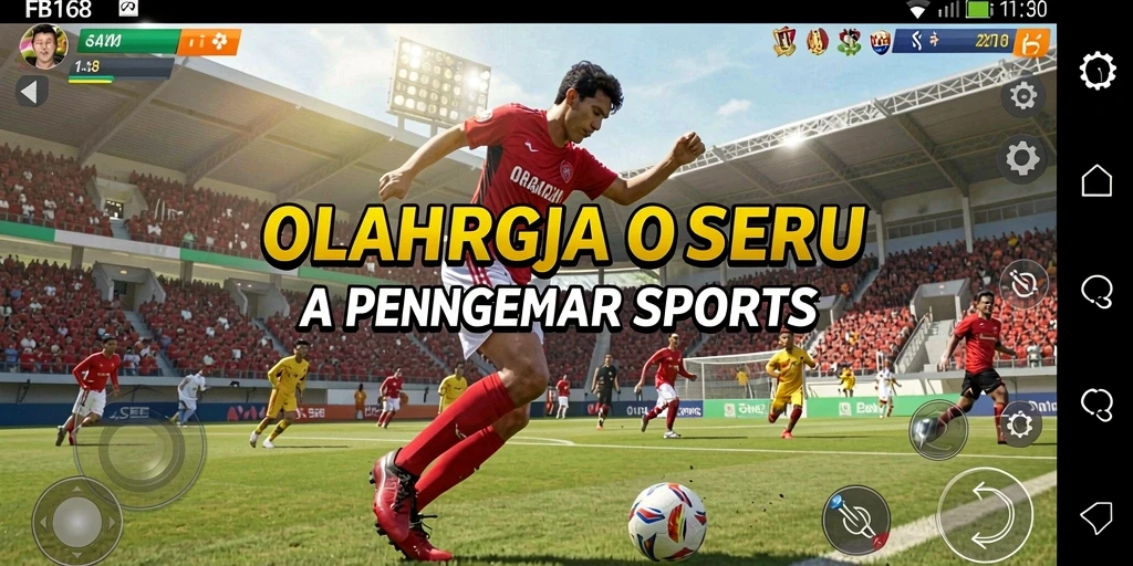 Screenshot utama FB168 menunjukkan gameplay seru dalam pertandingan olahraga.