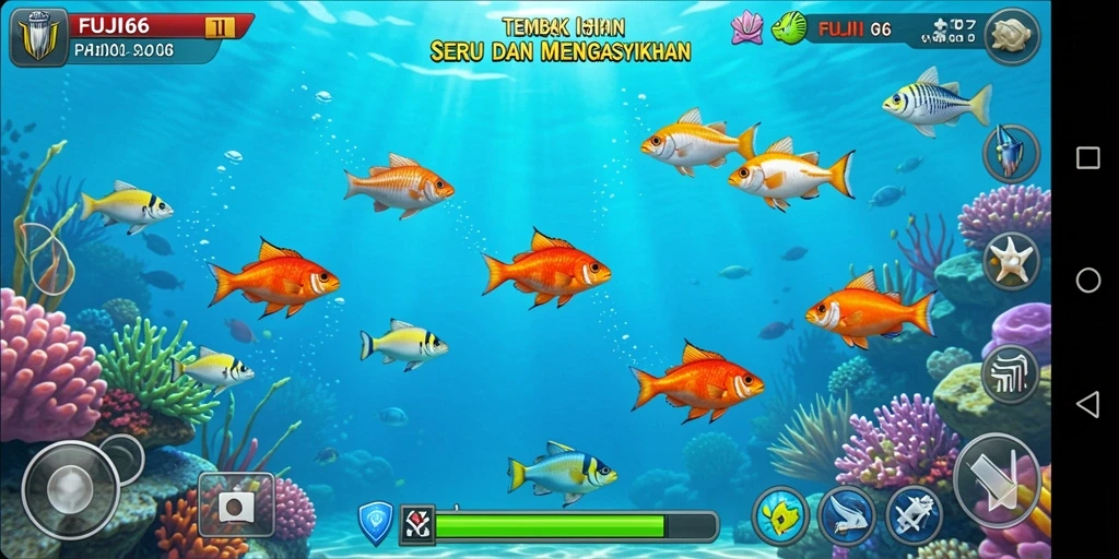 Gameplay seru FUJI66 dengan aksi menembak ikan.