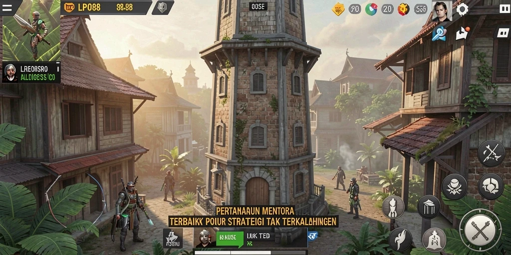 Tangkapan layar gameplay LPO88 menunjukkan serunya pertahanan menara dan strategi yang harus diterapkan.