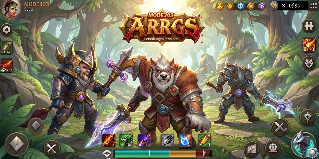 Tampilan menakjubkan dari gameplay ARPG MODE303.