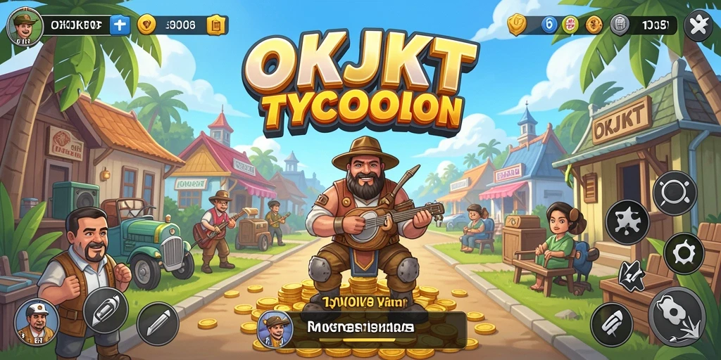 Tampilan screenshot utama menunjukkan gameplay Tycoon yang menarik.