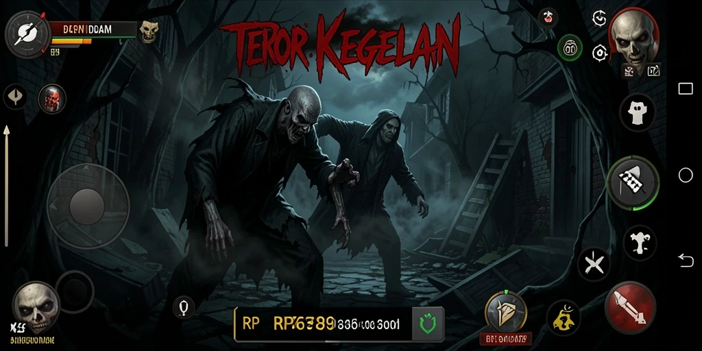 Screenshot utama RP6789 menampilkan karakter dalam kegelapan mencekam.