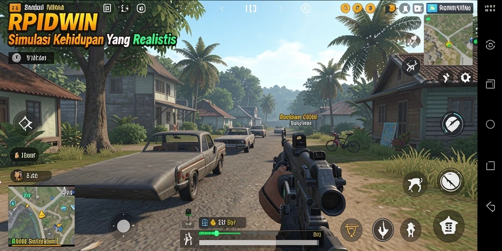 Tangkapan layar RPIDWIN yang memperlihatkan aksi gameplay simulasi yang menarik.