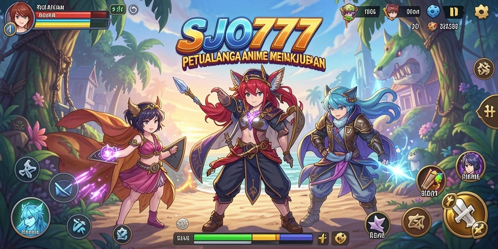 Tangkapan layar menampilkan karakter utama dalam aksi pertempuran seru di dunia Anime.