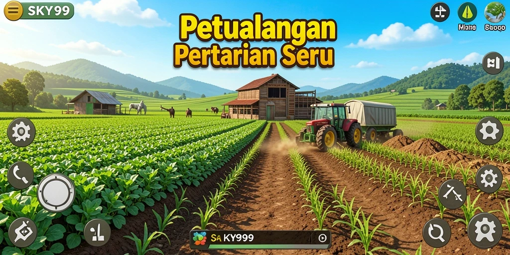 Gameplay menarik SKY99 yang menampilkan aktivitas pertanian.