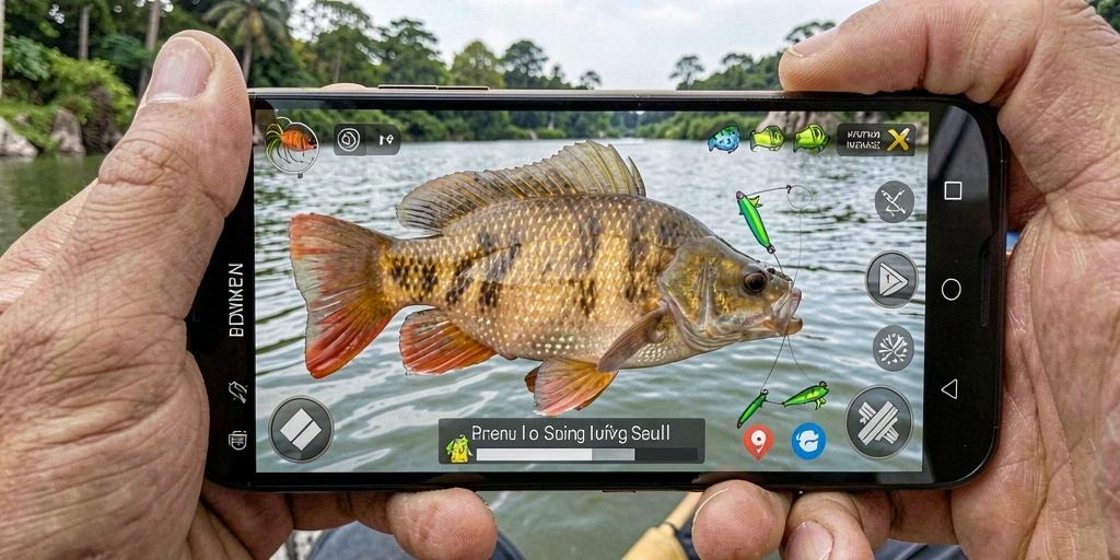 Tampilan gameplay T6 yang menakjubkan saat memancing di laut dan danau.