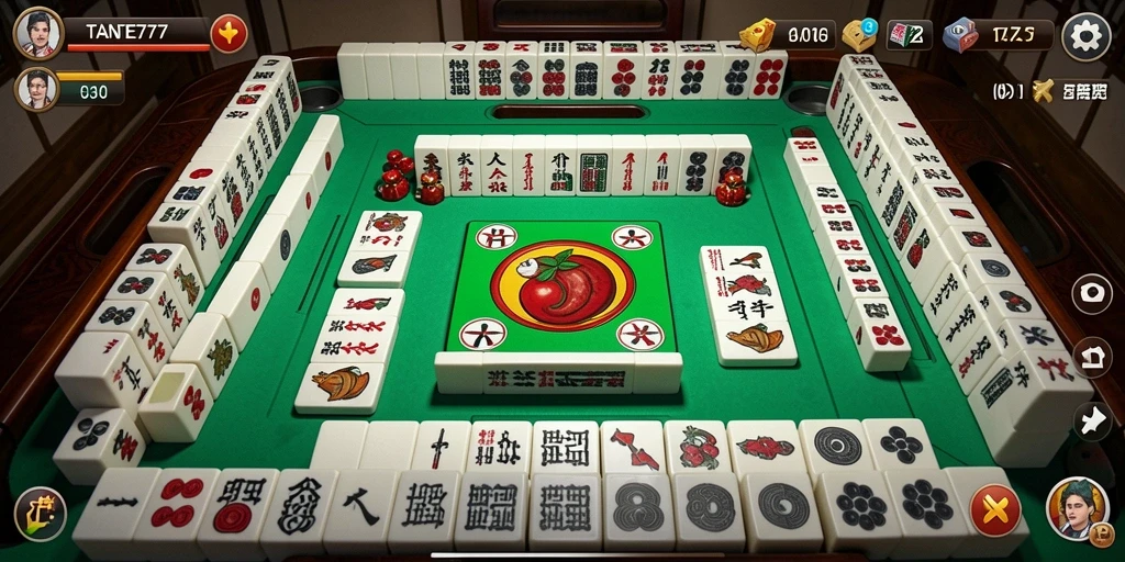 Gameplay menawan dari TANTE777 saat mencocokkan ubin Mahjong.