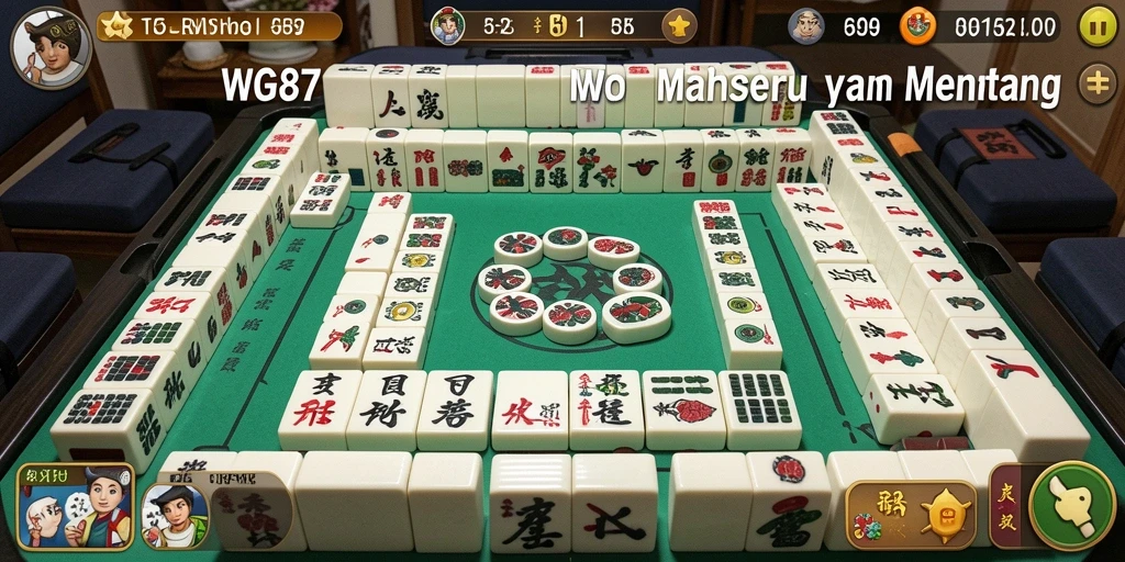 Tampilan utama gameplay Mahjong di WG87 dengan grafis menarik.
