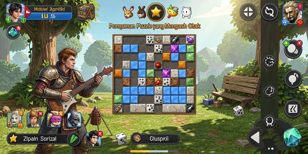 Screenshot ZK3 menampilkan gameplay seru dengan berbagai teka-teki.